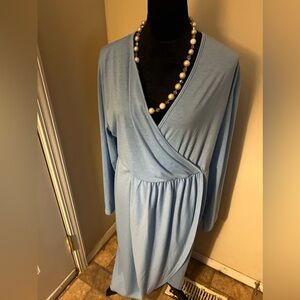 Light blue mock wrap dress by Keluunni (Amazon brand) US size 18